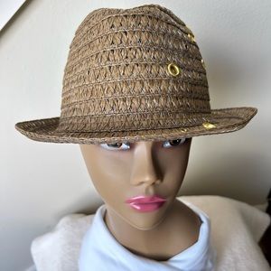 Laundry by Shelli Segal Brown Fedora Straw Hat